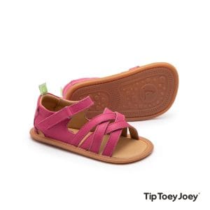 TIP TOE JOEY  usnjeni odprti sandali fuxia  20-25
