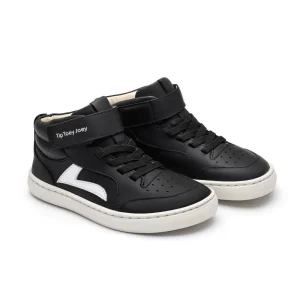 Tip toe joey usnjeni gležnarji black/white 24-34